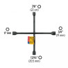 ‣ Llave de cruz 14" negro mate | Pretul