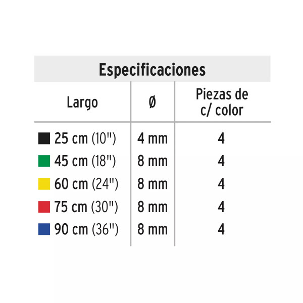 ‣ Juego 20 tensores elásticos | Pretul