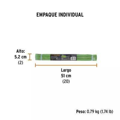 ‣ Eslinga poliéster ojo a ojo 2" x 4 m | Truper