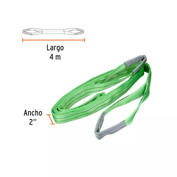 ‣ Eslinga poliéster ojo a ojo 2" x 4 m | Truper
