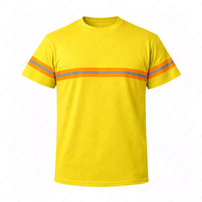 ‣ Playera de Trabajo Amarillo Reflectivo Naranja | Sin Marca