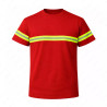 ‣ Playera Trabajo Rojo con Reflectivo Verde... | Sin Marca