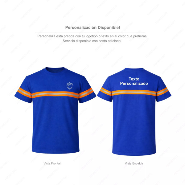 ‣ Playera de Trabajo Azul Rey con Reflectivo... | Sin Marca