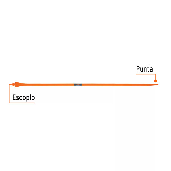‣ Barreta para tierra dura 1"x175 cm, escoplo 67 mm | Truper