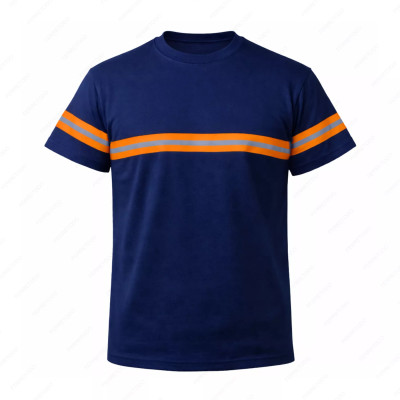 ‣ Playera de Trabajo Azul Marino con Reflect... | Sin Marca