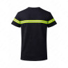‣ Playera de Trabajo Negra con Reflectivo Verde | Sin Marca