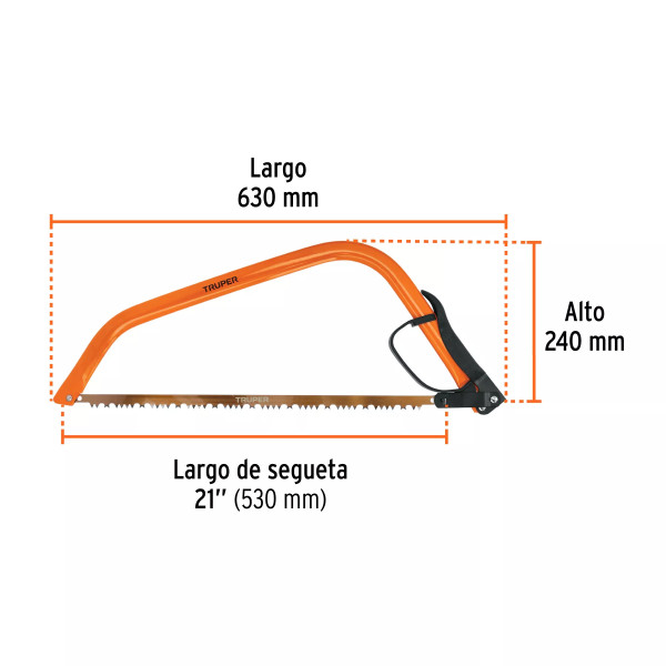 ‣ Arco jardinero tubular 21" | Truper