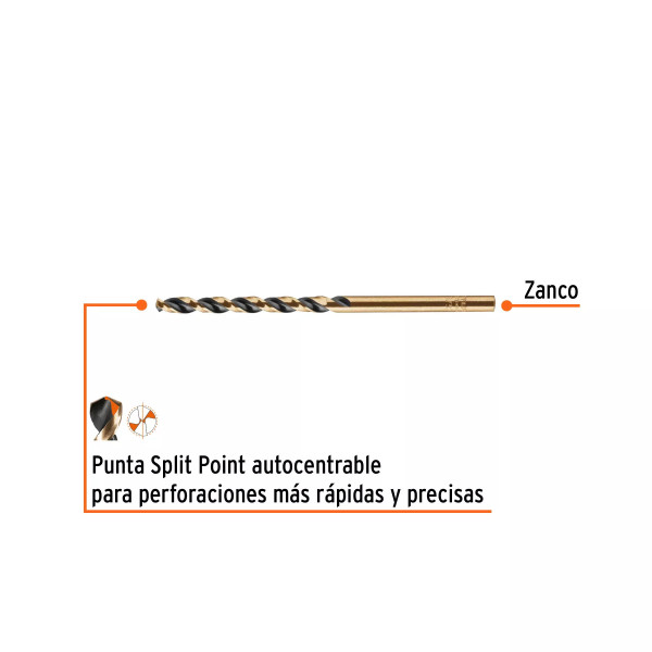 Broca HSS 11/64" Trugold para metal en blíster, Expert