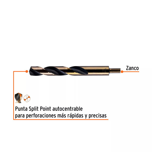 Broca HSS 1" Trugold para metal, Truper Expert
