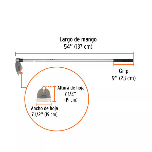 ‣ Azadón Lane No. 1 1.8 lb, mango acero 54" | Truper