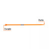 ‣ Barreta de punta 7/8" x 125 cm, escoplo 60 mm | Truper