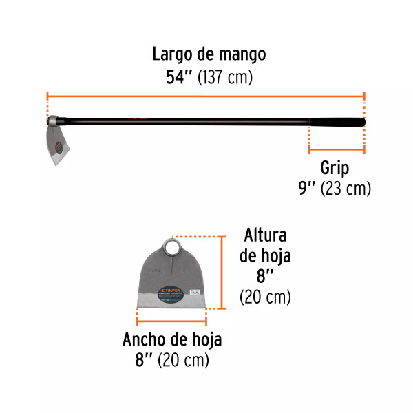 ‣ Azadón Lane No. 2 de 2 lb, mango 54" | Truper