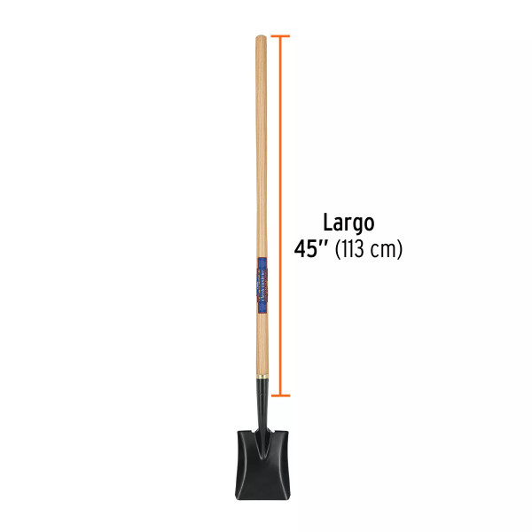 Pala Cuadrada Classic Gardener, Mango 45', Truper | Palas, Piochas, Azadones y Similares