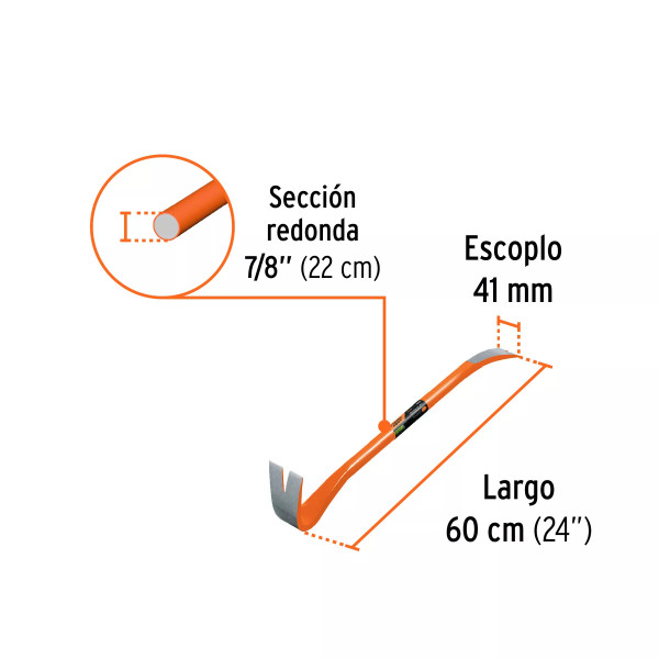 ‣ Barreta de uña 7/8" x 60 cm, Truper Expert | Truper
