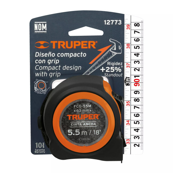 Flexómetro Compacto Contra Impactos 5.5 M Cinta 25 Mm | Flexómetros / Cintas Metricas Ferreterias Ferretodo
