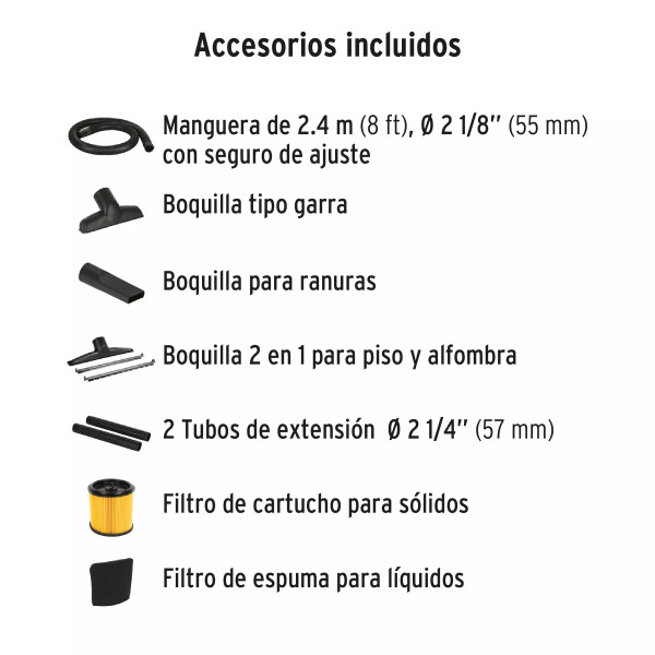 ‣ Aspiradora sólidos y líquidos 16 gal, acero inox... | Truper