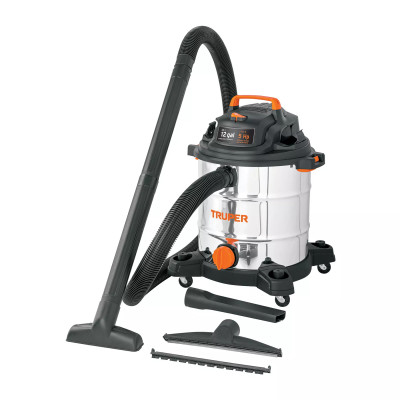 ‣ Aspiradora de sólidos y líquidos 12 gal, acero inox... | Truper