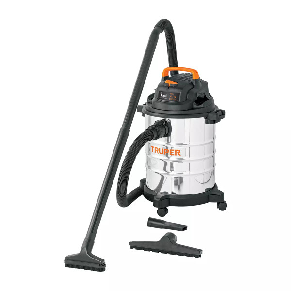 ‣ Aspiradora sólidos y líquidos 5 gal, acero inox | Truper