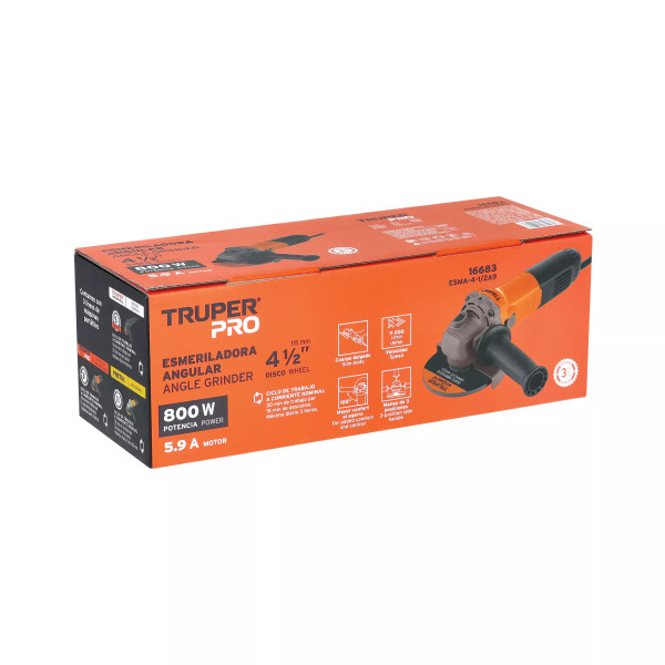 PULIDORA ESMERILADORA ANGULAR 4-1/2", 800W | Pulidoras / Esmeriles