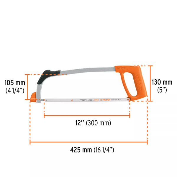 ‣ Arco 12" profesional tubular para segueta | Truper