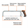 ‣ Arco 12" ajustable para segueta | Truper
