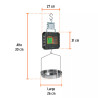 Báscula electrónica colgante, recargable, c/charola, 40 kg