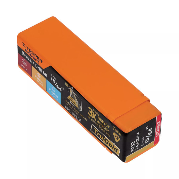 Broca HSS 15/64" Trugold para metal, Truper Expert