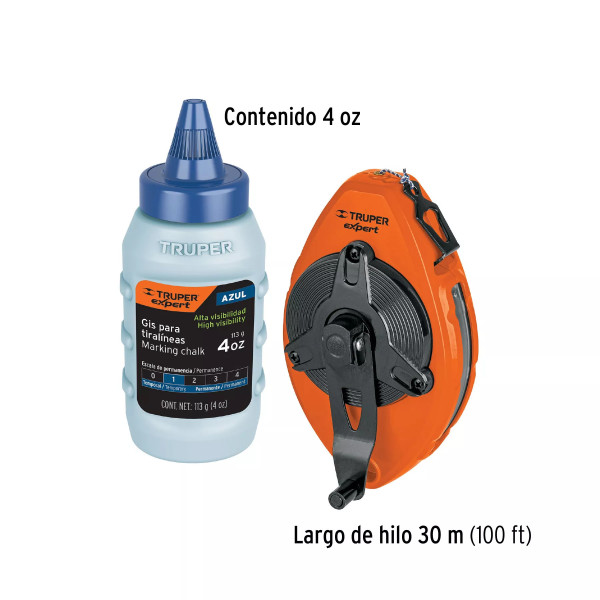 Tiralíneas 30 M (100 Ft) Metálico Uso Rudo, Truper Expert | Ferreterias Ferretodo Guatemala