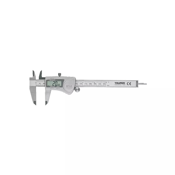Calibrador Vernier Digital 6' Acero Inox, Std Y Mm, Truper | Ferreterias Ferretodo Guatemala