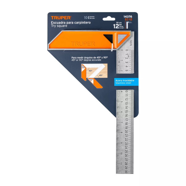 Escuadra 12' Para Carpintero Con Mango 100% De Aluminio | Reglas, Escuadras y Similares