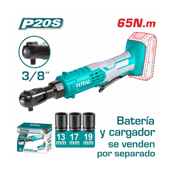 ‣ Ratchet inalámbrico 3/8” 20V | Total