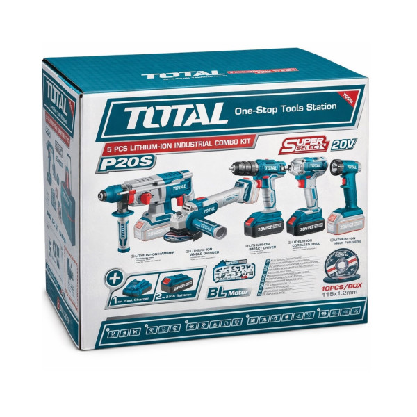 ‣ Combo 20v pistola impacto, taladro 3/8” y más | Total