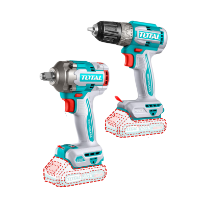 ‣ Combo 20v taladro 3/8” y pistola impacto 1/2” | Total