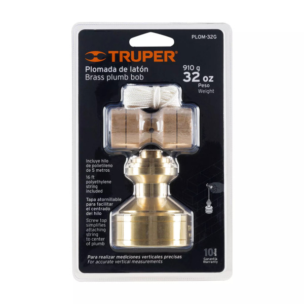 Plomada De Latón 32 Oz Tipo Guatemala, Truper | Ferreterias Ferretodo Guatemala