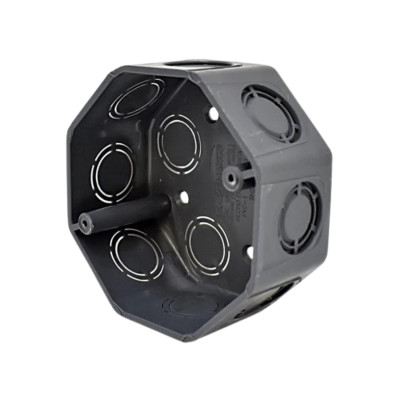 ‣ Caja Eléctrica Octagonal Plástica Resistente | FERRETODO