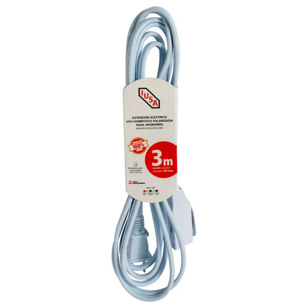 ‣ Extensión Domestica Clavija Plana 3M Resistente | FERRETODO
