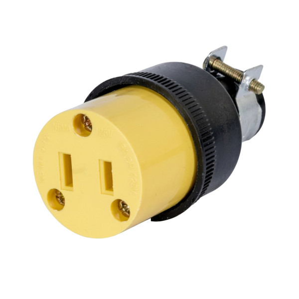 ‣ Socket Sencillo 15A Negro Resistente | FERRETODO