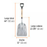 Pala Sanitaria Cabeza No.14 De Aluminio, Puño 'Y', Mango 27' | Palas, Piochas, Azadones y Similares