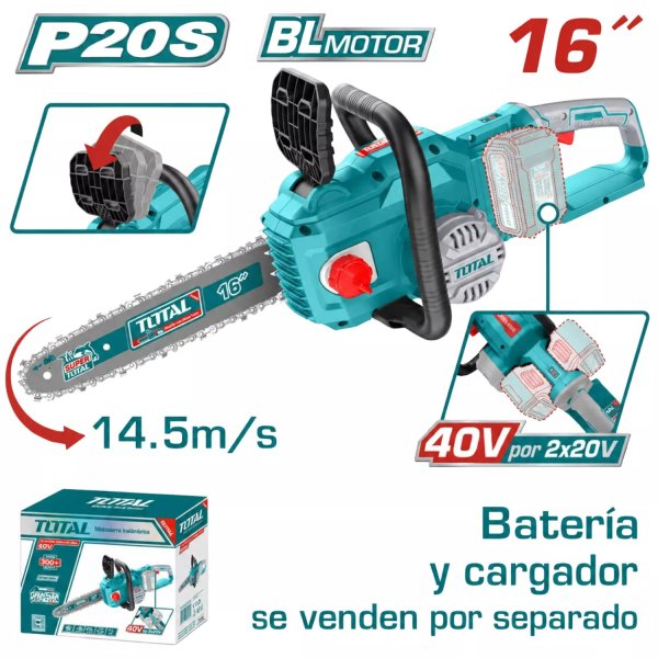 ‣ Motosierra 40V 16” potente | FERRETODO