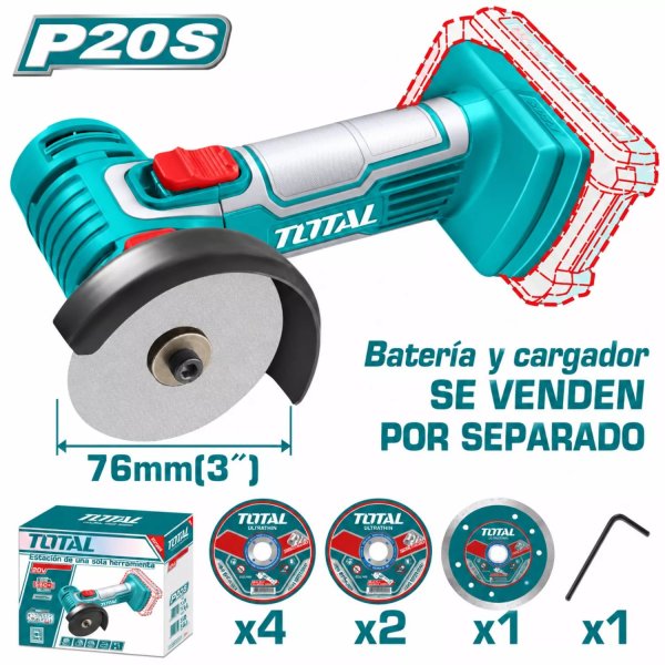 ‣ Esmeriladora 20V 3” potente | FERRETODO