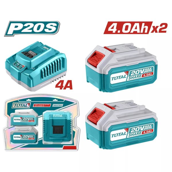 ‣ Combo 1 Cargador 2 Baterías 4A Resistente | FERRETODO