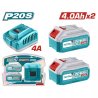 ‣ Combo 1 Cargador 2 Baterías 4A Resistente | FERRETODO