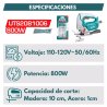 Ideal para trabajos de carpintería, construcción y cortes precisos.