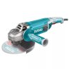 Esmeriladora angular eléctrica TOTAL de 9" (230 mm), potencia de 2400W, voltaje de 110-120V y velocidad sin carga de 6,400 RPM.