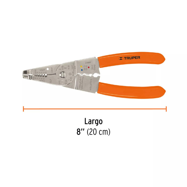 Pinza 8' Pela Cables 24 A 12 Awg, Truper | Alicates, Tenazas y Similares