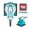 Ideal para trabajos de carpintería, lijado de madera, preparación de superficies y acabados profesionales.