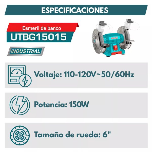 Esmeril de banco 6” 150W