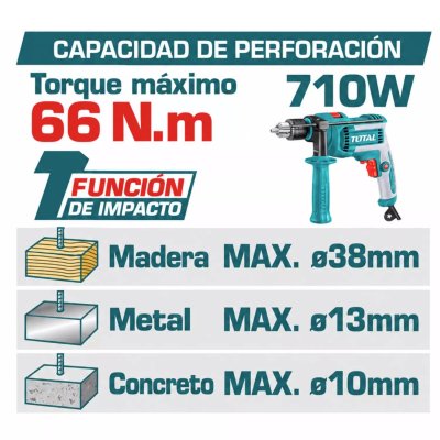 Taladro impacto 1/2” 710W