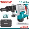 Potencia de 1300W y fuerza de impacto de 20J para demoliciones exigentes.