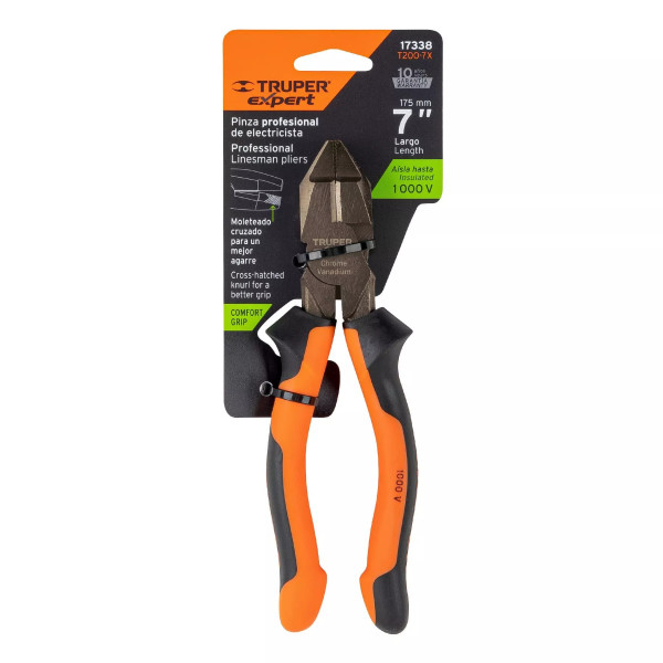 Pinza Electricista 7' Uso Rudo, Alta Palanca, Comfort Grip | Alicates, Tenazas y Similares